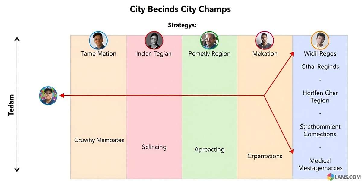 City Champs Regional Strategy Guide City Champs strategy diagram showing optimal team composition for different Indian regions