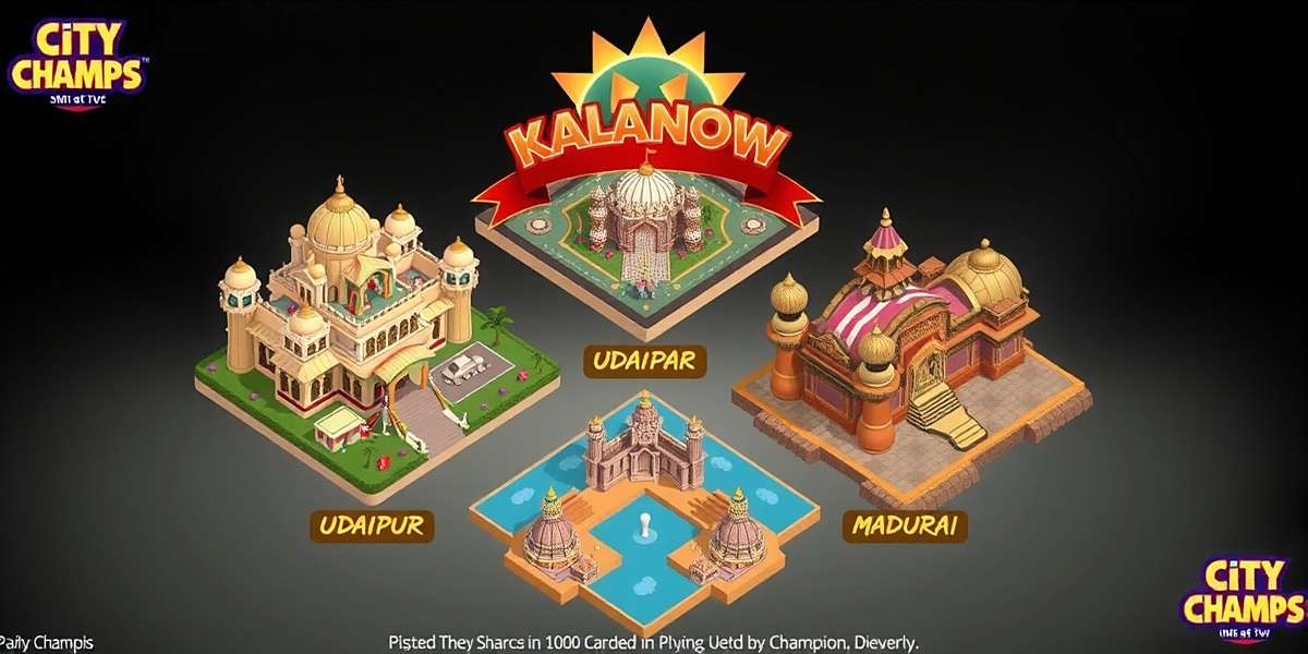 City Champs Small Town Expansion Concept Art Concept art for upcoming City Champs small town expansion featuring Udaipur, Varanasi, and Madurai champions